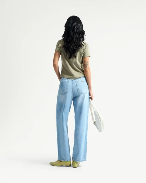 Quần jeans HYPEX nữ ống suông - Hình ảnh 3