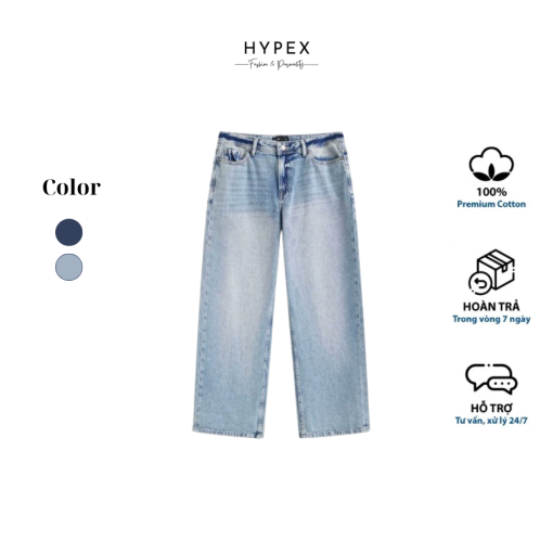 Quần jeans HYPEX nam form straight
